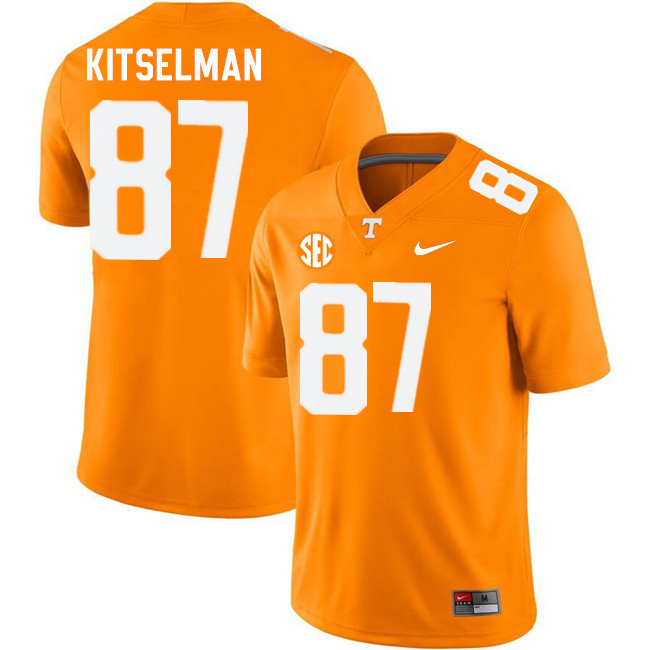 Men #87 Miles Kitselman Tennessee Volunteers College Football Jerseys Stitched-Orange